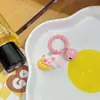 Llavero de cabeza de animal chef de dibujos animados, lindo juguete de foca pequeña, campana creativa, colgante de llavero compacto y divertido