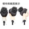 Moño de Peluca Moño Alto Rizado Accesorio para el Cabello Moño Rizado de Alta Temperatura Seda Cabello Largo Rizado