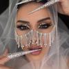 Máscara Popular Transfronteriza Europea y Americana con Borlas Cadena de Pedrería Gota de Agua Estilo Bohemio Tocado para Fiesta de Discoteca Baile para Mujeres