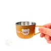 Vaso de entrenamiento para bebé de PP con iones de plata antibacterianos, con un solo asa, fácil de agarrar, borde redondeado, resistente a caídas, adecuado para uso en casa y en preescolar