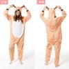 Nuevo Estilo Navideño Transfronterizo Pijama Entero de Animales de Dibujos Animados de Papá Noel Trajes Europeos y Americanos que se Pueden Usar en el Exterior