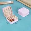Caixa de armazenamento de joias, caixa de presente portátil para viagem, embalagem para brincos e anéis, caixa decorativa, caixa de joias de alta qualidade