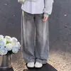 Conjunto de Roupa Estiloso e Moderno para Meninas Outono 2026: Top Patchwork Color Block Listrado Falso Duas Peças e Calça Jeans Estilo Coreano
