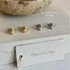 Pendientes de Clip con Diseño de Hoja Tridimensional de Sentido de Nicho Moda Distintiva Pendientes Simples Versátiles para Viajar 2024 Nuevos para Mujer