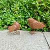 Adornos Metálicos de Pájaros Más Vendidos Transfronterizos con Acabado de Óxido Artificial para Decoración de Patios Exteriores y Jardines Creatividad