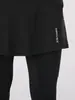 Pantalones tipo falda Xintown de Otoño Ciclismo Falso Dos Piezas Polar Esponjoso Pantalones Largos Pantalones para Montar en Bicicleta con Cubierta para Glúteos para Mujer