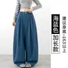 Calça de terno plissada marrom feminina outono novo cintura alta justa estilo relaxado pessoa petite calça de perna larga curvada