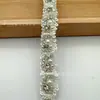 Nova renda de pérolas bordada à mão em dourado com strass e contas de cristal para acessórios de acabamento para roupas, casacos e vestuário