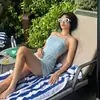 Traje de baño de una pieza estilo falda de nuevo diseño 2026 para mujer, que oculta el abdomen y estiliza, adecuado para vacaciones en la playa y aguas termales [Disponible para Dropshipping]