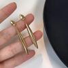 Pendientes Largos de Gota Fría Hechos a Mano de Alta Calidad del Norte, Cara Modificada de Maniquí, Pendientes Elegantes Versátiles