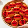 Decoración de Año Nuevo Pegatinas Rojas Adhesivas Pegatinas del Carácter Fu Frutas Cítricos Huevos Pegatinas para Empaque de Cajas de Regalo Artículos de Decoración de Año Nuevo