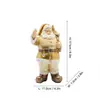 Adornos Dorados de Papá Noel para Productos Nuevos Transfronterizos Artesanías de Resina Ecológicas Regalos de Navidad Decoraciones para el Hogar