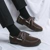 Transfronterizos talla grande 48 Amazon Nuevos Zapatos Casuales de Moda para Hombre con Cordones Bajos Zapatos Pequeños de Cuero Calzado de Navegación de Moda Coreana