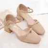 Sandalias de mujer transfronterizas de comercio exterior, nuevos zapatos de tacón alto para primavera y verano, zapatos de verano para mujer de moda para exteriores para combinar con faldas, zapatos de vestir individuales antideslizantes para estudiantes
