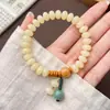 Pulseira de Contas de Ábaco de Dunhuang com Sementes de Bodhi Pulseira de Contas de Oração de Círculo Duplo para Mulheres Atacado Dunhuang Transfronteiriço