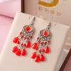 Joyas Daisy 12 Colores Cuentas de Semilla Gota de Agua Pendientes Retro Estilo Corte Pendientes Bohemios de Múltiples Capas Joyería de Yunnan