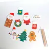 Mini Sombrero Decoración de Pastel Decoración de Pastel de Navidad Tarjeta de Fiesta Navideña Círculo de Hierba Hoja Ciervo Sika
