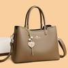 Bolso Tote de Cuero Suave de Gran Capacidad con Apertura de Tres Capas, Regalo para Mamá, Bolso de Mujer, Bolso Cruzado, Múltiples Bolsillos, Nuevo Modelo 2023