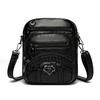 Bolsos para Mujer 2024 Tendencia Primavera y Verano Bolso Bandolera de Hombro Único Moderno Bolso para Mujer de Mediana Edad Color Contrastante Multicapa Cuero Lavado Gran Capacidad Bolso Pequeño