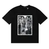 25Ss Marca Morada de Calle Marca Americana de Moda Camiseta Casual Retro Holgada de Manga Corta Estilo Igual para Pareja