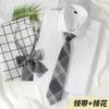 Corbata Gris para Hombres y Mujeres Traje de Pareja Decoración de Camisa Estilo Estudiante Perezoso Sin Planchar Estilo Universitario Japonés JK Accesorios de Pajarita