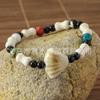 Jingdezhen Cerámica Vida Marina Vieira Pulsera Joyería Estilo Étnico Fresco Estudiante Lindo Pulsera de Cuentas Hecha a Mano