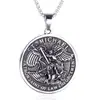 Joyería de Acero Inoxidable Europea y Americana al por Mayor Collar para Hombre Retro Colgante de Acero de Titanio Doce Constelaciones Sol