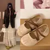 Sapatos Mary Jane Retrô Franceses Femininos 2026 Novo Outono Slip-on Sapatilhas Baixo Corte Sapatos Únicos Aumento Interno de Altura Sapatos Birkenstock
