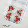 Decoraciones Lindas y Realistas de Frutas de Dibujos Animados de Resina para Uñas 3D Fresa Cereza Lichi Accesorios Hechos a Mano para Uñas DIY