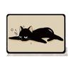 Tapete de Chão de Lama Diatomácea Gato Preto Desenho Animado Porta de Banheiro Resistente ao Desgaste Secagem Rápida Tapete para os Pés Tapete Doméstico Antiderrapante para Banheiro Tapete Absorvente
