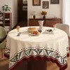 Mantel redondo estilo americano, impermeable, a prueba de aceite, lavable, nueva cubierta vintage 2025 para mesa de comedor y mesa de café