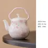 Taza de té de cerámica pintada a mano con color bajo vidriado, taza maestra, juego de té kung fu, rosa, alto valor, cubierta especial para tetera de mujer, cuenco
