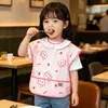 Bata Impermeável de Verão para Bebês Meninos e Meninas, Babador Infantil de Meia-Manga, Babador de Alimentação para Bebês, Roupa Anti-Sujeira Reversível