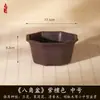 Vaso de Flor Octogonal Criativo Planta Suculenta Vaso de Planta de Interior Vaso de Bonsai Respirável Controle de Raiz Vaso de Plástico Vaso de Flor de Resina Espessada