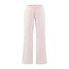 Pantalones de Fitness para Yoga Color Caramelo Macaron Cintura Baja con Cordones Sexy Rectos Casuales Adelgazantes Holgados de Pierna Ancha