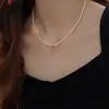 Collar con Colgante de Corazón de Perla para Bebé con un Toque Sencillo y de Alta Gama, Cadena para Clavícula, Nueva Cadena para Cuello de Suéter 2026