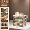 Caja de almacenamiento tipo cajón de escritorio para artículos varios de oficina, organizador de papelería para escritorio de estudiante, organizador y gabinete de almacenamiento de cosméticos