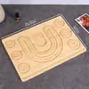 Prato com Design de Contas Feito à Mão Bandeja de Joias de Madeira de Bambu Bandeja de Exibição Pulseiras Pulseiras Suporte de Exibição Prato de Montagem de Pulseiras DIY