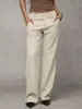 Pantalones de Pierna Ancha para Mujer de Cintura Alta Estilo Europeo y Americano Transfronterizos, Pantalones Largos Casuales Adelgazantes, Pantalones de Traje para Amazon