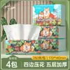 Lenço de Papel Facial Ursinho 280 Folhas Caixa Fechada Papel Guardanapo de Madeira Virgem Espessado Pacote Econômico Doméstico Guardanapo de Papel com Relevo nas Quatro Faces Venda por Atacado