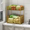 Estante de Almacenamiento de Verduras para Piso de Casa Cocina Cesta de Almacenamiento de Cebolleta Jengibre Ajo Balcón Pasillo Cesta de Almacenamiento de Frutas y Verduras Camote