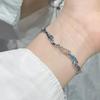 Pulsera Sakura Diseño de Nicho Ins Circonita de Cristal Aleación Pulsera para Mejor Amiga Joyería de Mano para Niñas Pulsera Estilo Ins