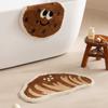 Tapetes de Chão, Tapetes Absorventes para Pés de Banheiro e Box, Tapetes Antiderrapantes para Porta de Banheiro e Varanda, Tapetes de Banheiro Domésticos