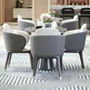 Escritório de Vendas Moderno Simples Departamento Negocia Uma Mesa e Quatro Cadeiras Hotel Quarto Modelo Sala de Reunião Mesa e Cadeira de Recepção de Luxo Leve Combinação