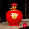 Jarra de Vino de Cerámica de Jingdezhen 1.50kg 2.50kg Puré Corrugado Hogar Botella de Licor Sellada Botella Vacía Jarra de Vino de Alta Gama Jarra de Vino
