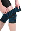 Suministrado directamente por el fabricante, rodilleras deportivas y de fitness para hombre, vendajes elásticos para sentadillas, vendas para las piernas de powerlifting para proteger las rodillas