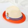Sombrero de Paja de Verano para Niños Dibujos Animados Animal Pequeño Buen Bebé Protector Solar Sombrero para el Sol al Aire Libre Sombrero para el Sol de Ala Grande para Niños y Bebés