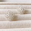 Brincos de Nova Moda Japoneses e Coreanos com Flocos de Neve e Fogos de Artifício, Personalizados, com Pino de Prata 925, Banho de Ouro em Cobre, Brincos Elegantes de Luxo Leve