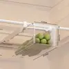Caixa de armazenamento suspensa para geladeira, uma ferramenta especial para conservação de frutas, prateleira organizadora de armazenamento estilo gaveta de qualidade alimentar para cozinha