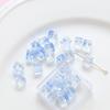 Cuentas de Vidrio Cúbicas Burbuja Agujero Recto Cuentas Cuentas DIY Joyería Hecha a Mano Aretes con Cuentas Material de Accesorios